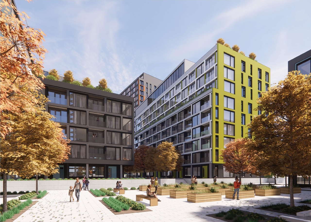 Rendering of building from page 12 of the file '2024-04-11 - Design Brief - D02-02-24-0006'