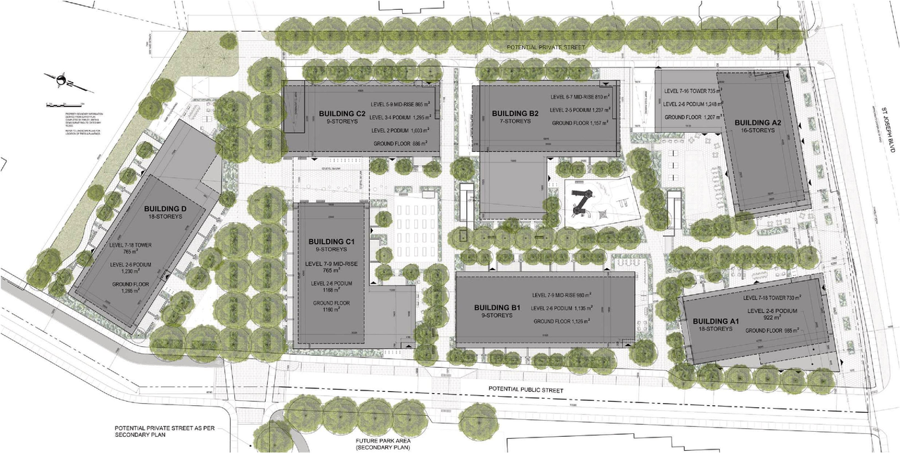 Construction site plan for project from page 13 of the file '2024-04-11 - Design Brief - D02-02-24-0006'