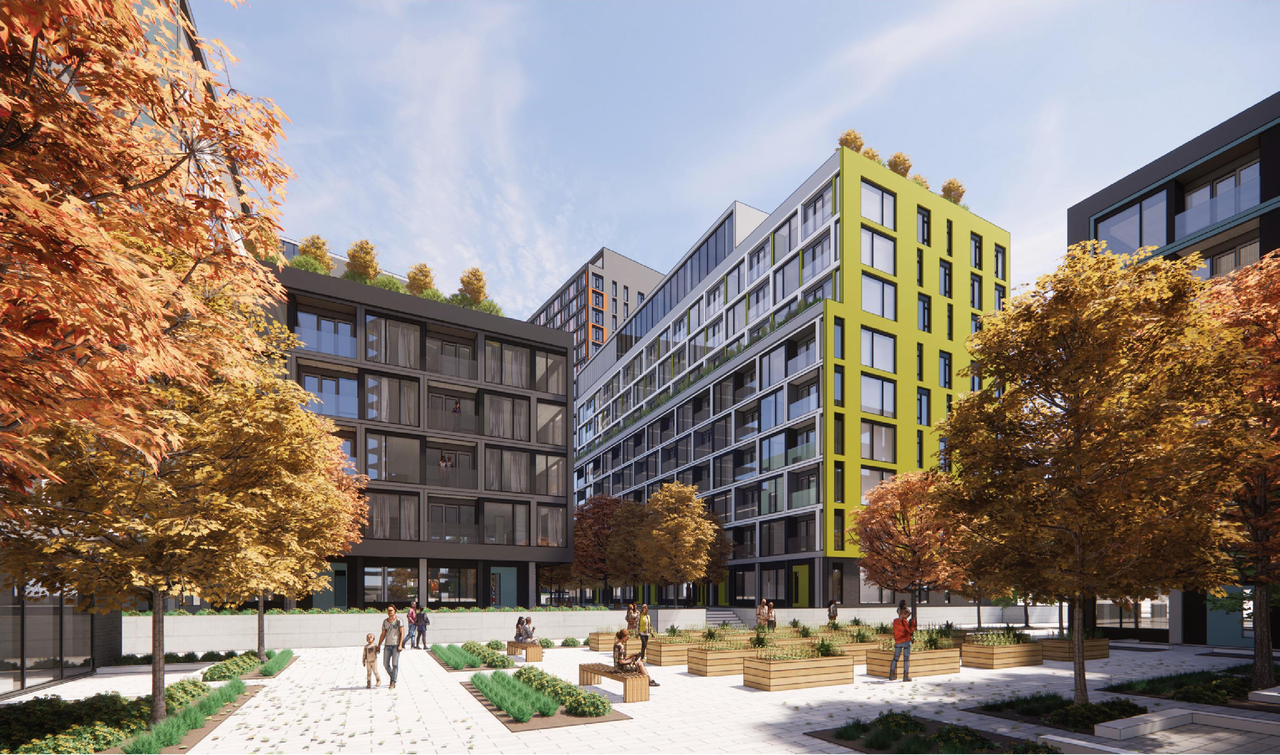 Rendering of building from page 31 of the file '2024-04-11 - Design Brief - D02-02-24-0006'