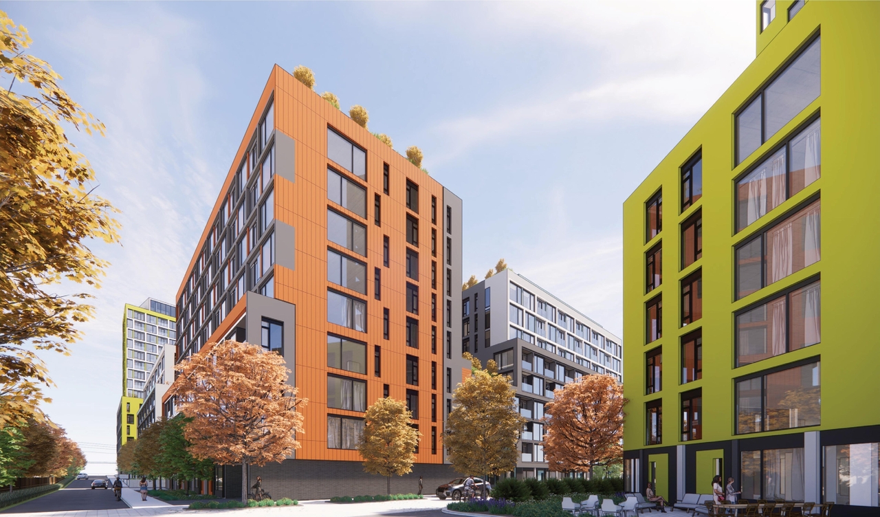 Rendering of building from page 32 of the file '2024-04-11 - Design Brief - D02-02-24-0006'