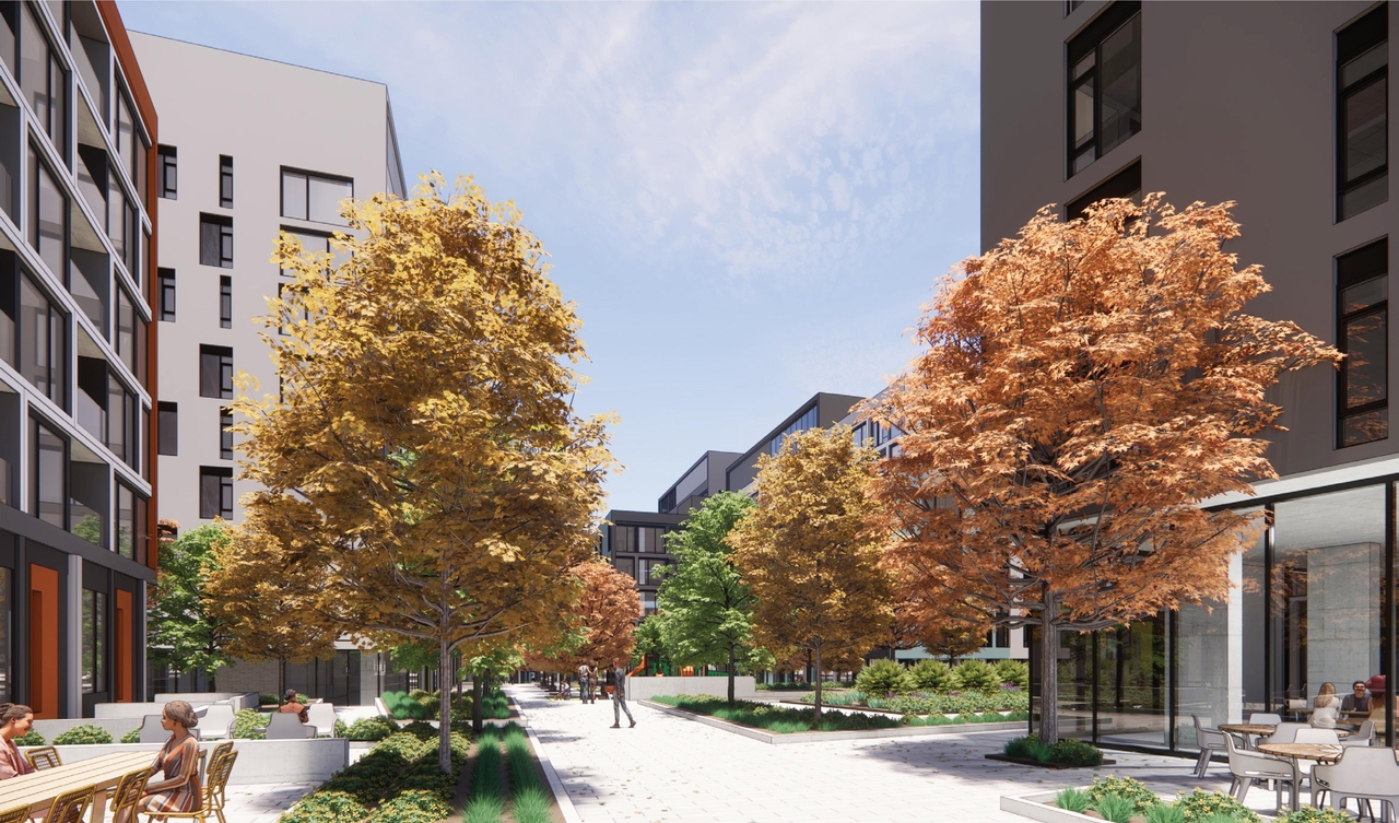 Rendering of building from page 35 of the file '2024-04-11 - Design Brief - D02-02-24-0006'