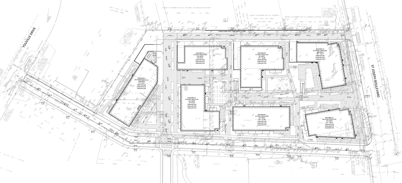 Construction site plan for project from page 75 of the file '2024-04-11 - Design Brief - D02-02-24-0006'