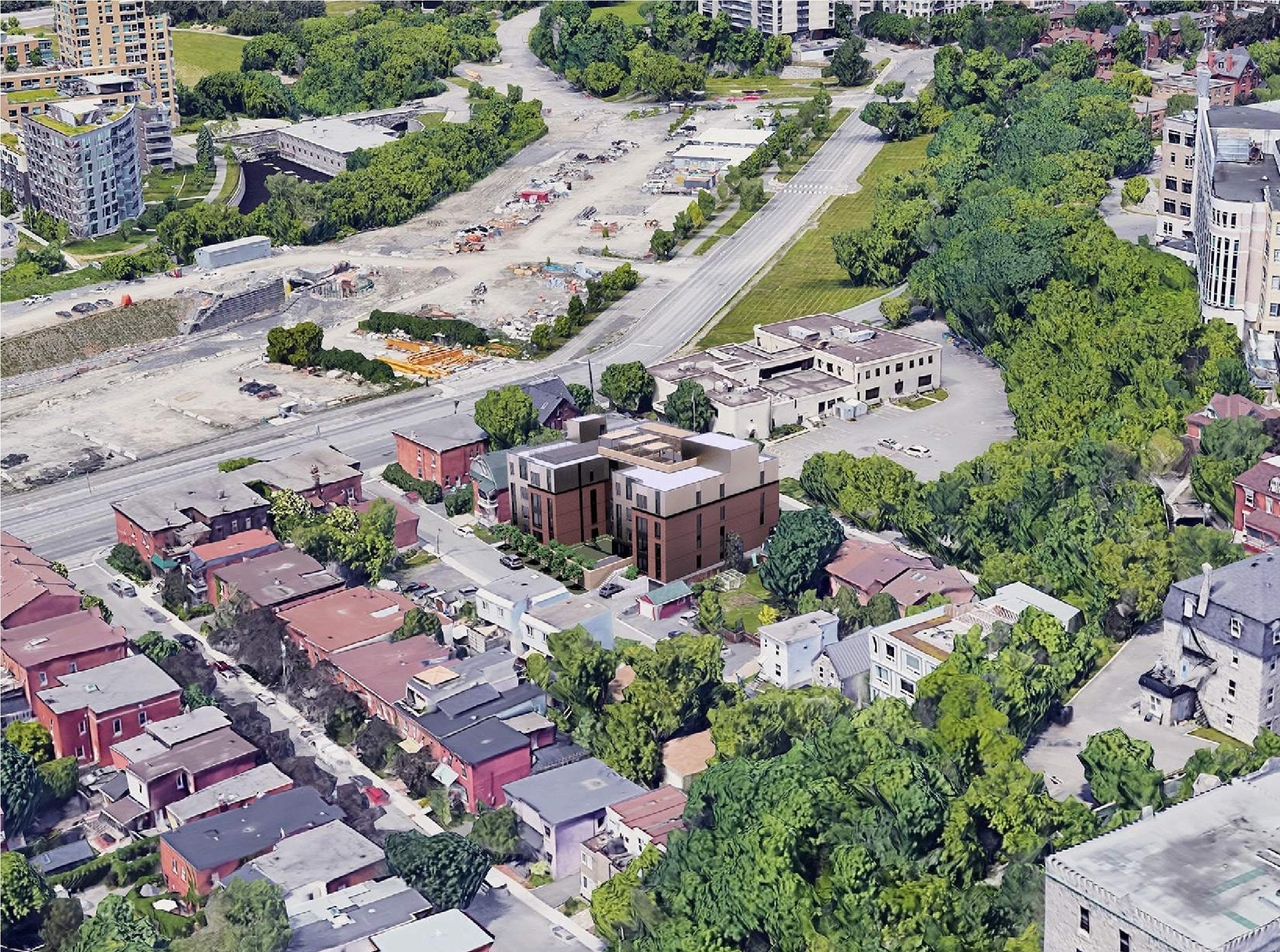 Rendering of building from page 4 of the file '2024-04-12 - Design Brief - D02-02-24-0007'