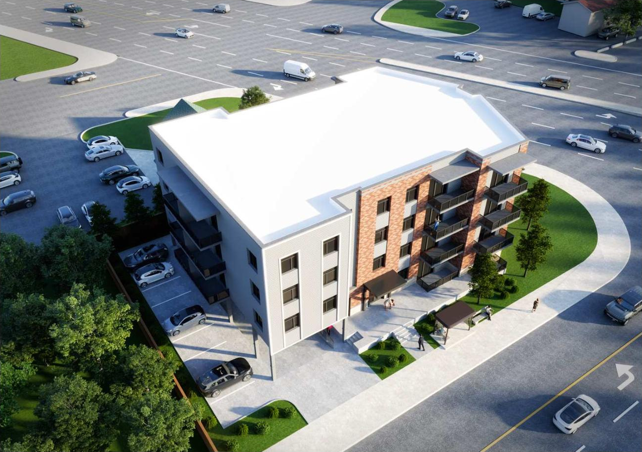 Rendering of building from page 23 of the file '2024-06-18 - Urban Design Brief - D02-02-24-0016'