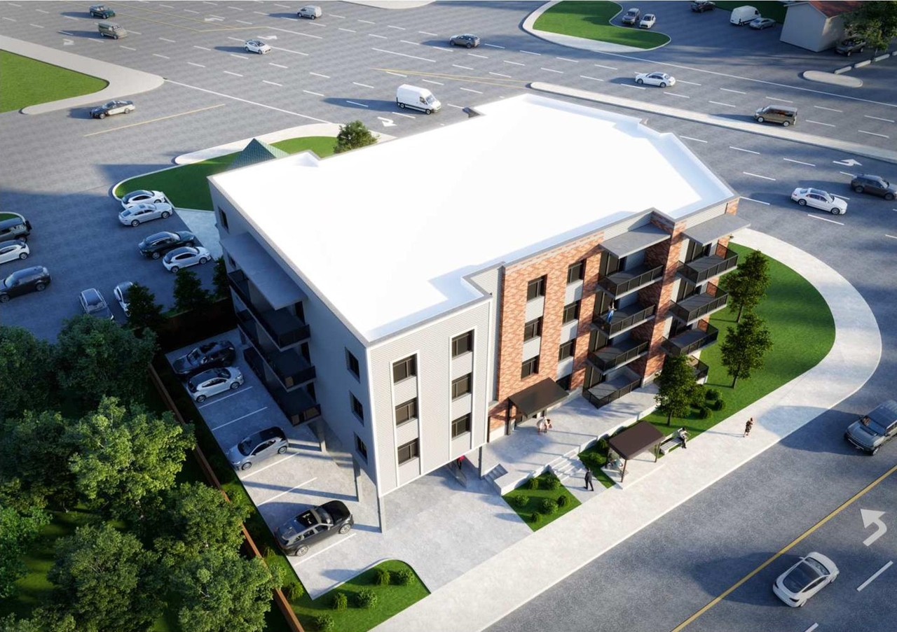 Rendering of building from page 23 of the file '2024-06-18 - Urban Design Brief - D02-02-24-0016'