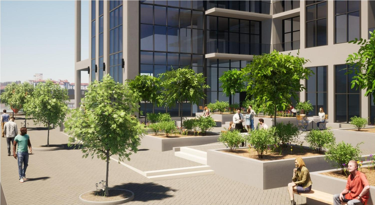 Rendering of building from page 11 of the file '2024-06-19 - Urban Design Review Panel Report - D02-02-24-0017'