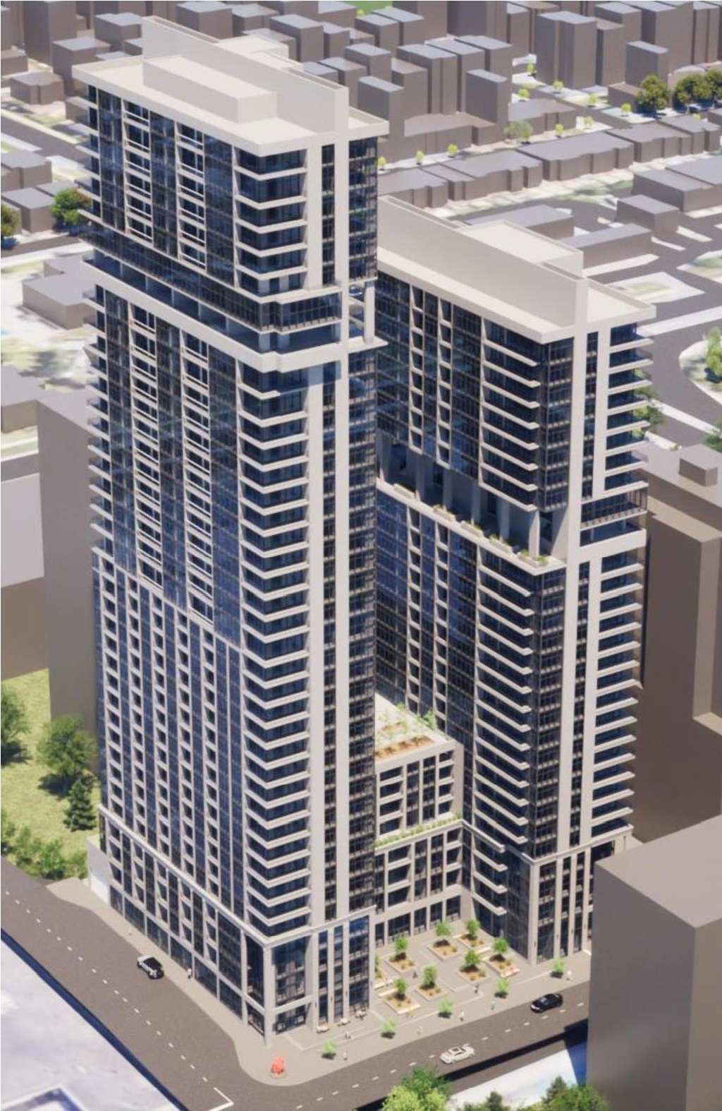 Rendering of building from page 11 of the file '2024-06-19 - Urban Design Review Panel Report - D02-02-24-0017'