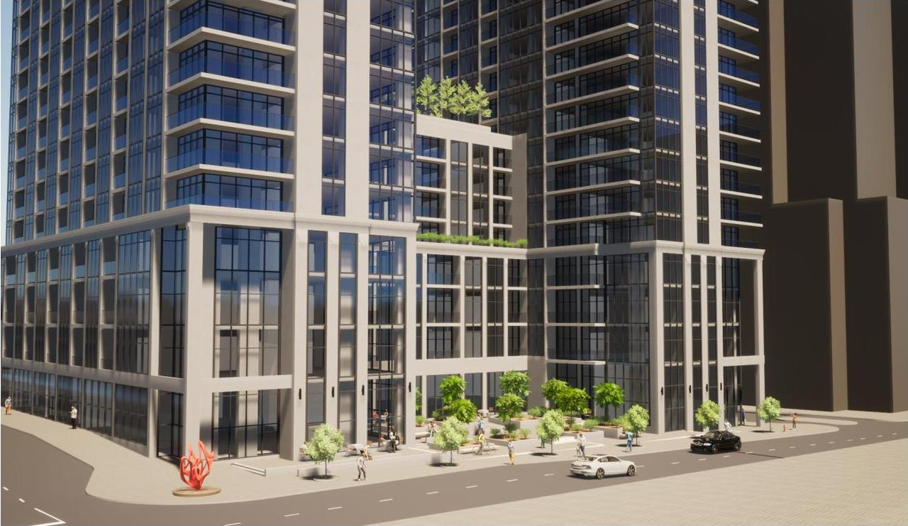 Rendering of building from page 21 of the file '2024-06-19 - Urban Design Review Panel Report - D02-02-24-0017'