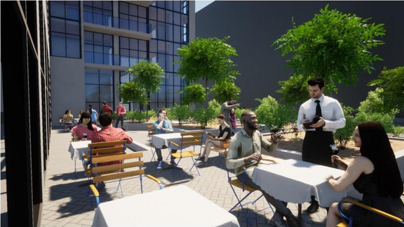 Rendering of building from page 24 of the file '2024-06-19 - Urban Design Review Panel Report - D02-02-24-0017'