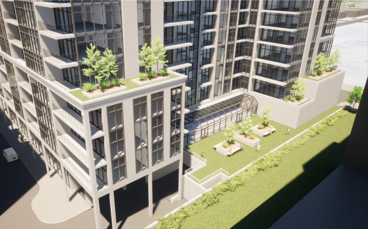 Rendering of building from page 26 of the file '2024-06-19 - Urban Design Review Panel Report - D02-02-24-0017'