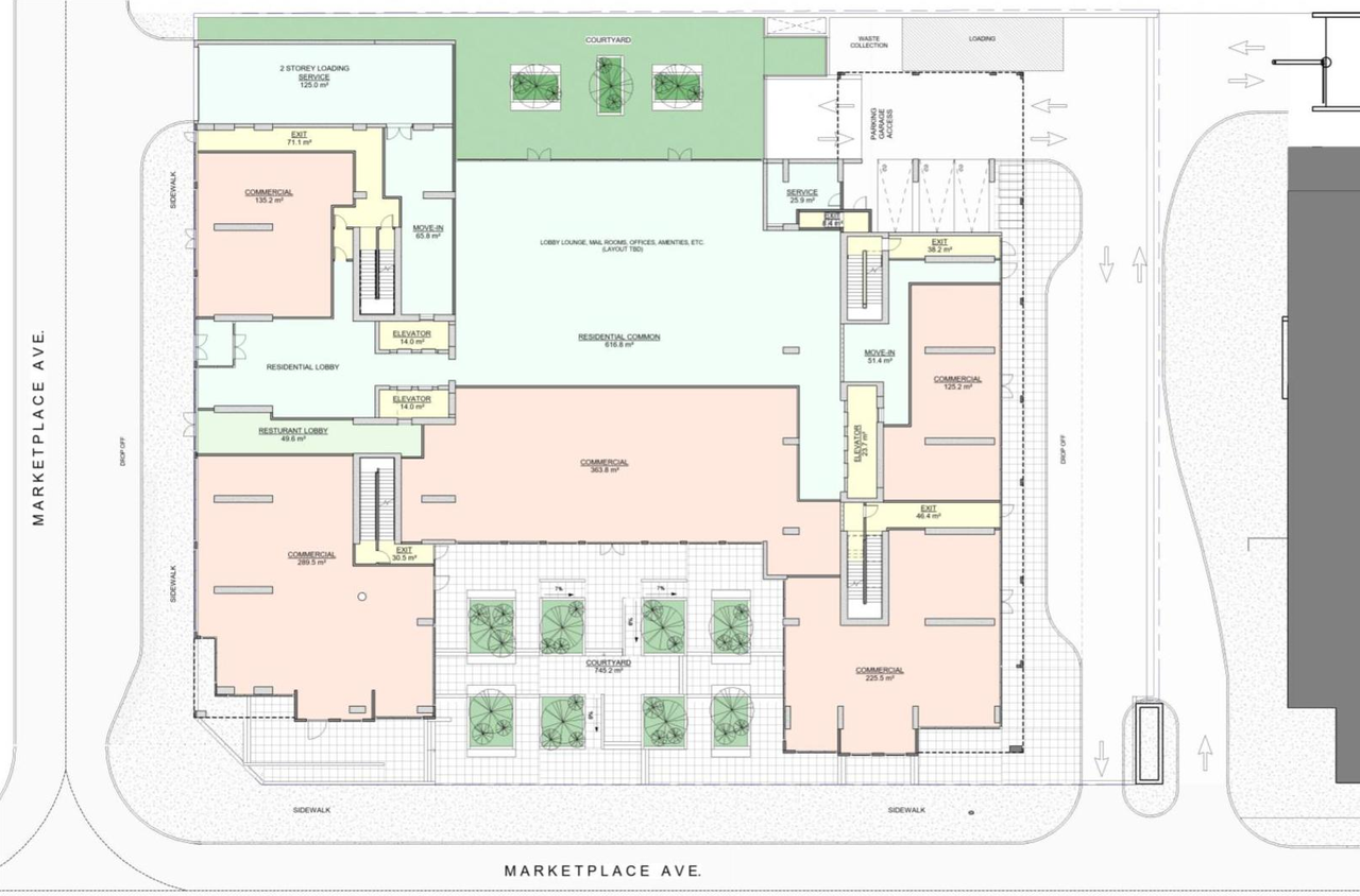 Construction site plan for project from page 27 of the file '2024-06-19 - Urban Design Review Panel Report - D02-02-24-0017'