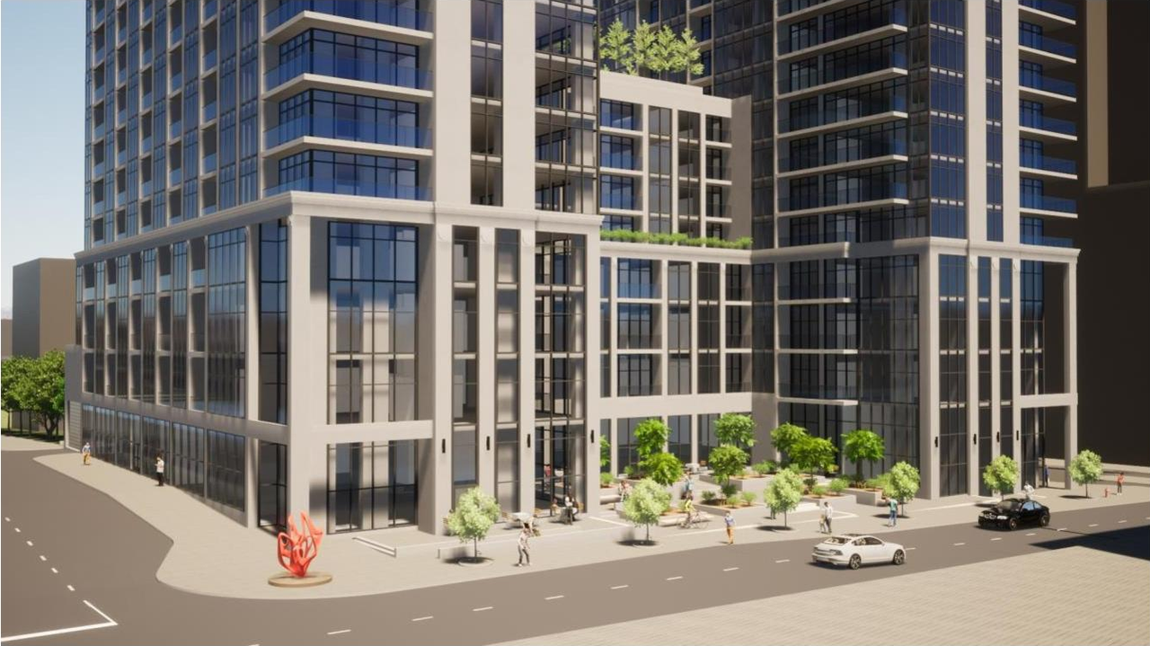 Rendering of building from page 28 of the file '2024-06-19 - Urban Design Review Panel Report - D02-02-24-0017'