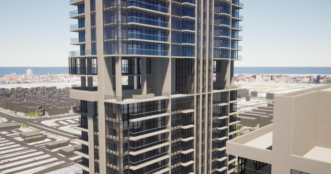 Rendering of building from page 29 of the file '2024-06-19 - Urban Design Review Panel Report - D02-02-24-0017'