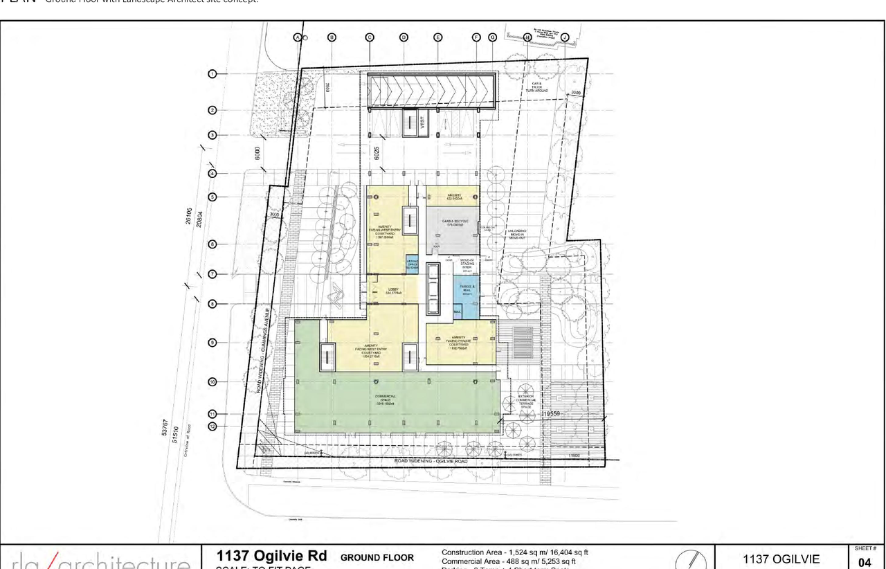 Construction site plan for project from page 11 of the file '2024-07-22 - UDRP Report - D02-02-24-0028'