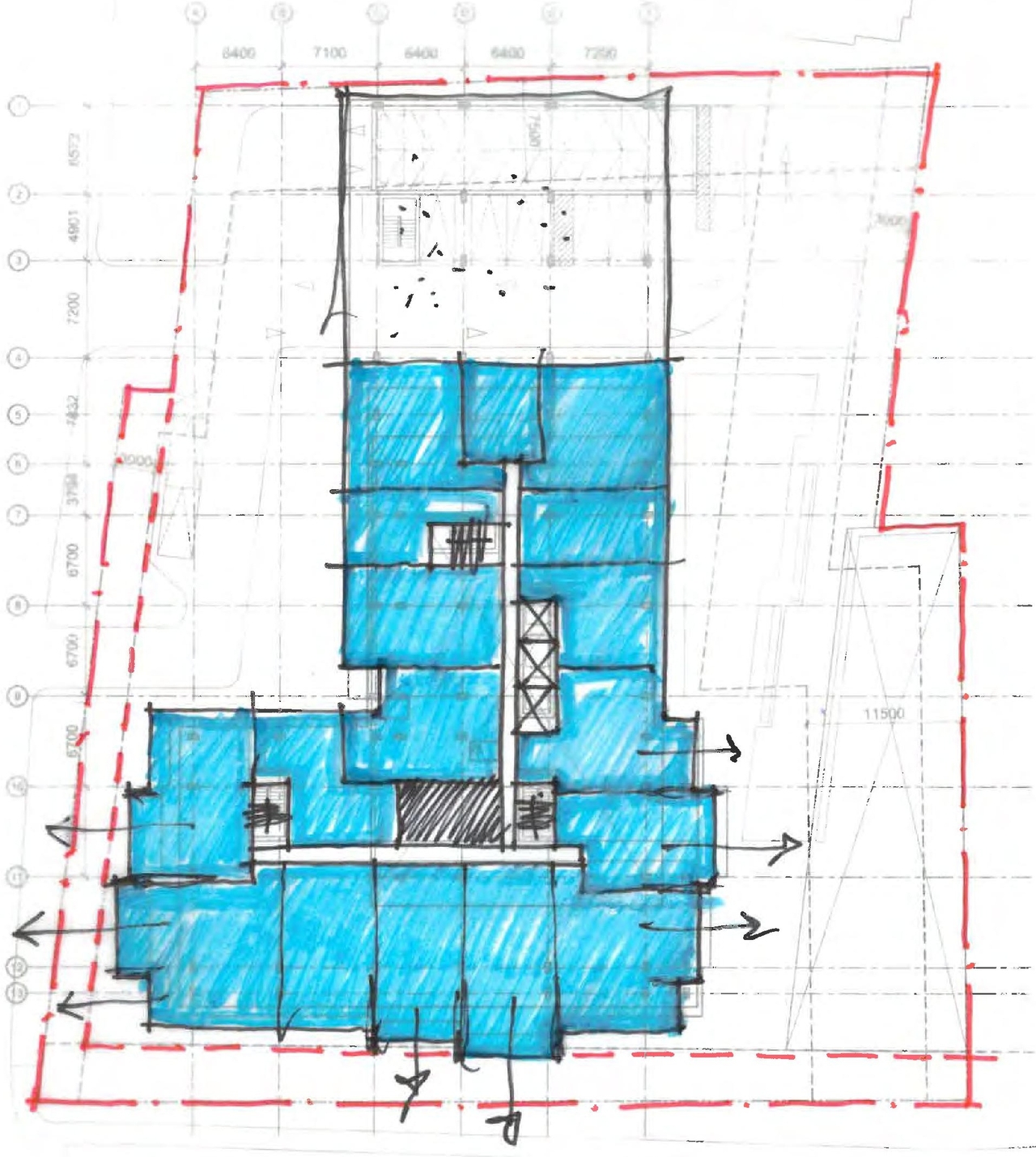 Construction site plan for project from page 18 of the file '2024-07-22 - UDRP Report - D02-02-24-0028'