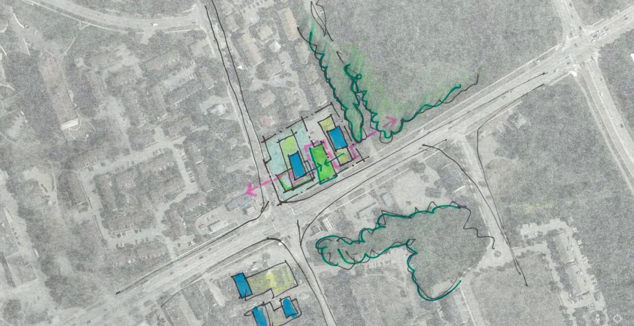 Construction site plan for project from page 5 of the file '2024-07-22 - UDRP Report - D02-02-24-0028'