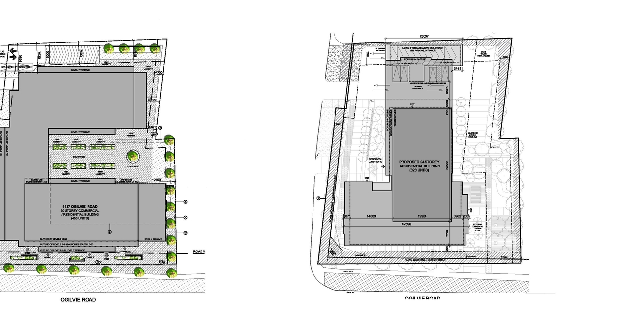 Construction site plan for project from page 8 of the file '2024-07-22 - UDRP Report - D02-02-24-0028'