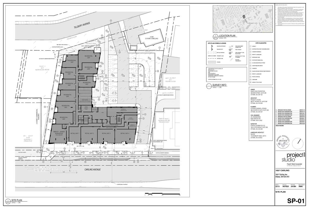 Construction site plan for project from page 1 of the file '2025-01-24 - Floor Plans - D02-02-24-0032'