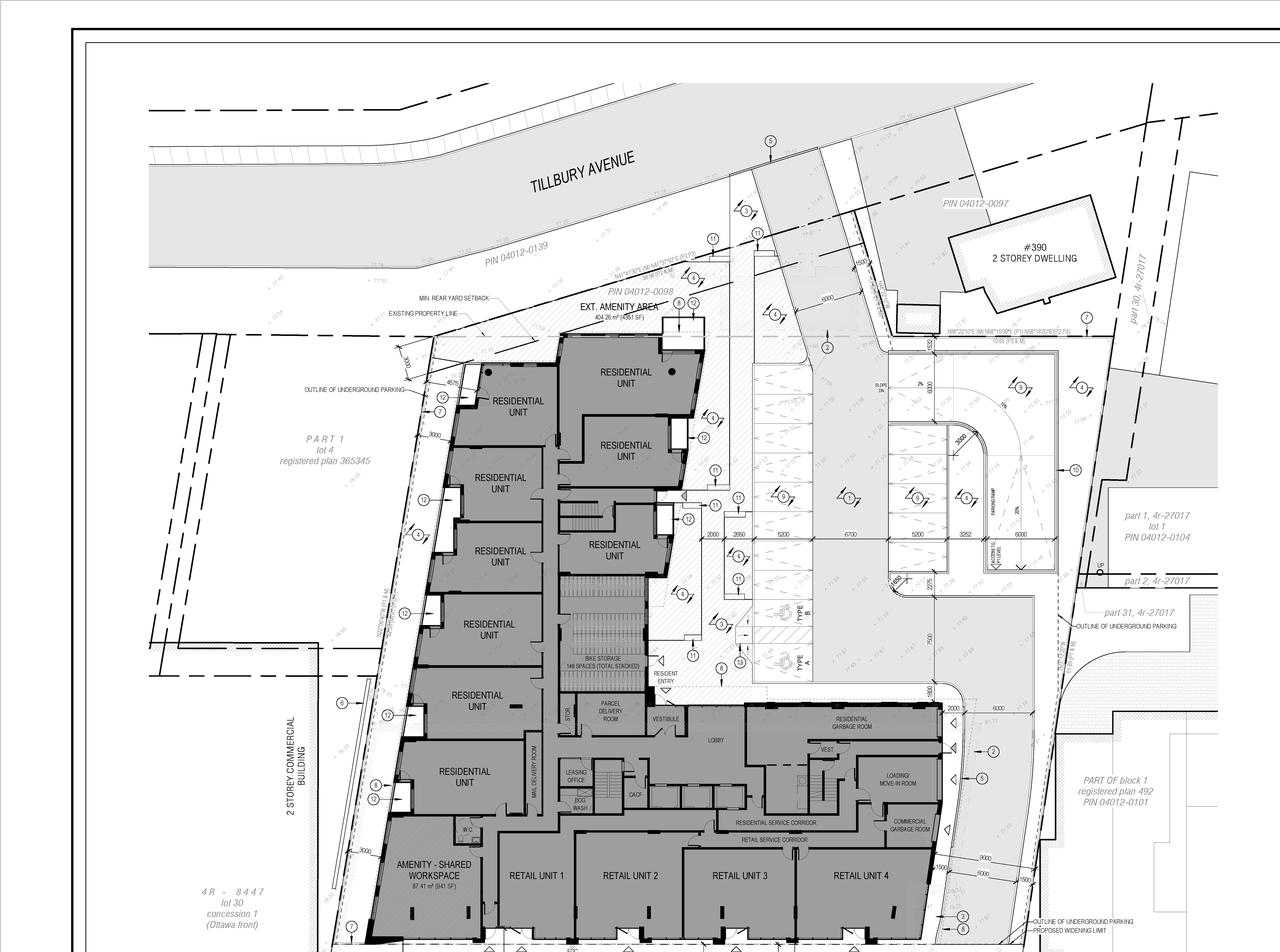 Construction site plan for project from page 1 of the file '2025-01-24 - Floor Plans - D02-02-24-0032'