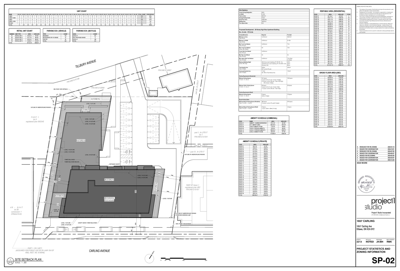 Construction site plan for project from page 2 of the file '2025-01-24 - Floor Plans - D02-02-24-0032'