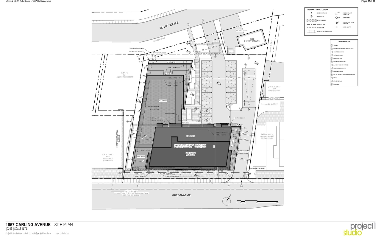 Construction site plan for project from page 22 of the file '2025-01-24 - Response to UDRP Recommendations - D02-02-24-0032'