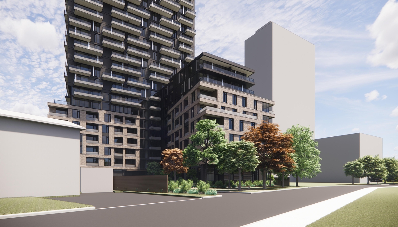 Rendering of building from page 12 of the file '2025-01-24 - Design Brief - D02-02-24-0032'