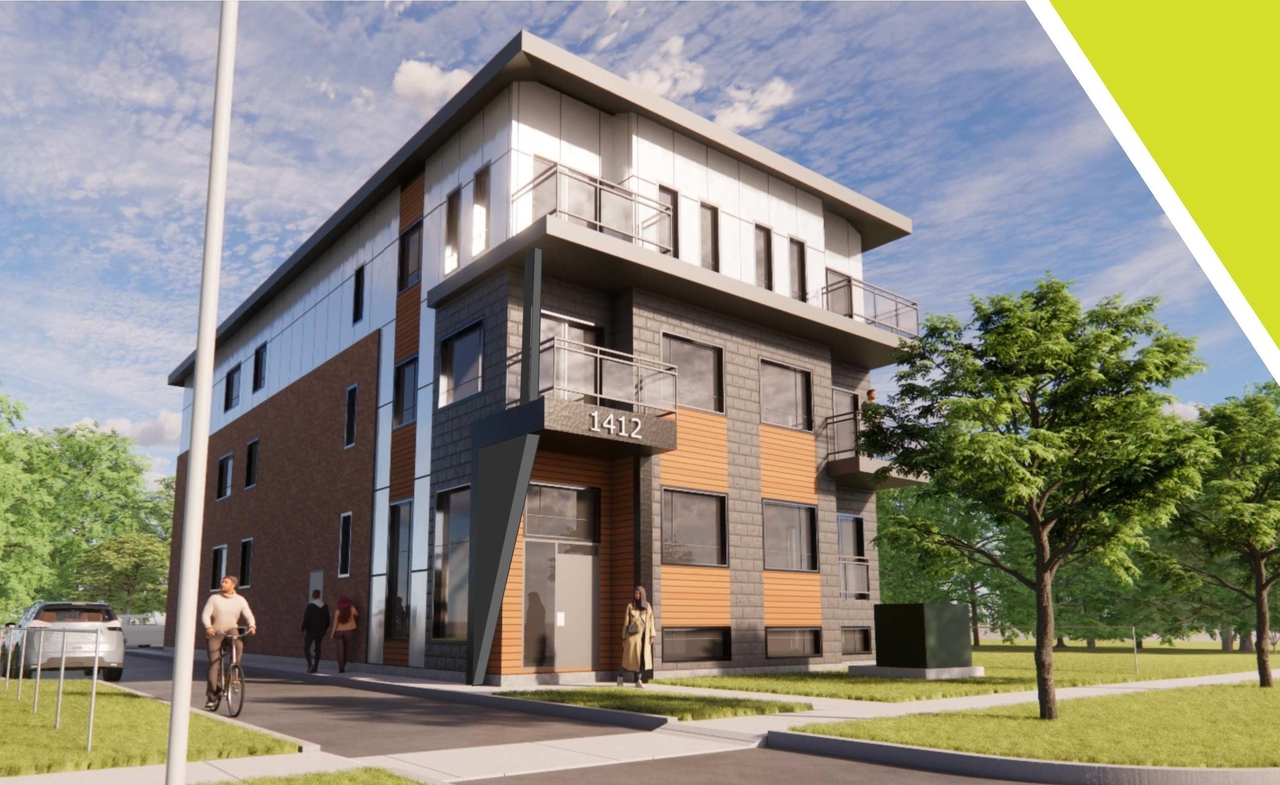 Rendering of building from page 1 of the file '2025-04-11 - Urban Design Brief Rev1 - D02-02-24-0035'