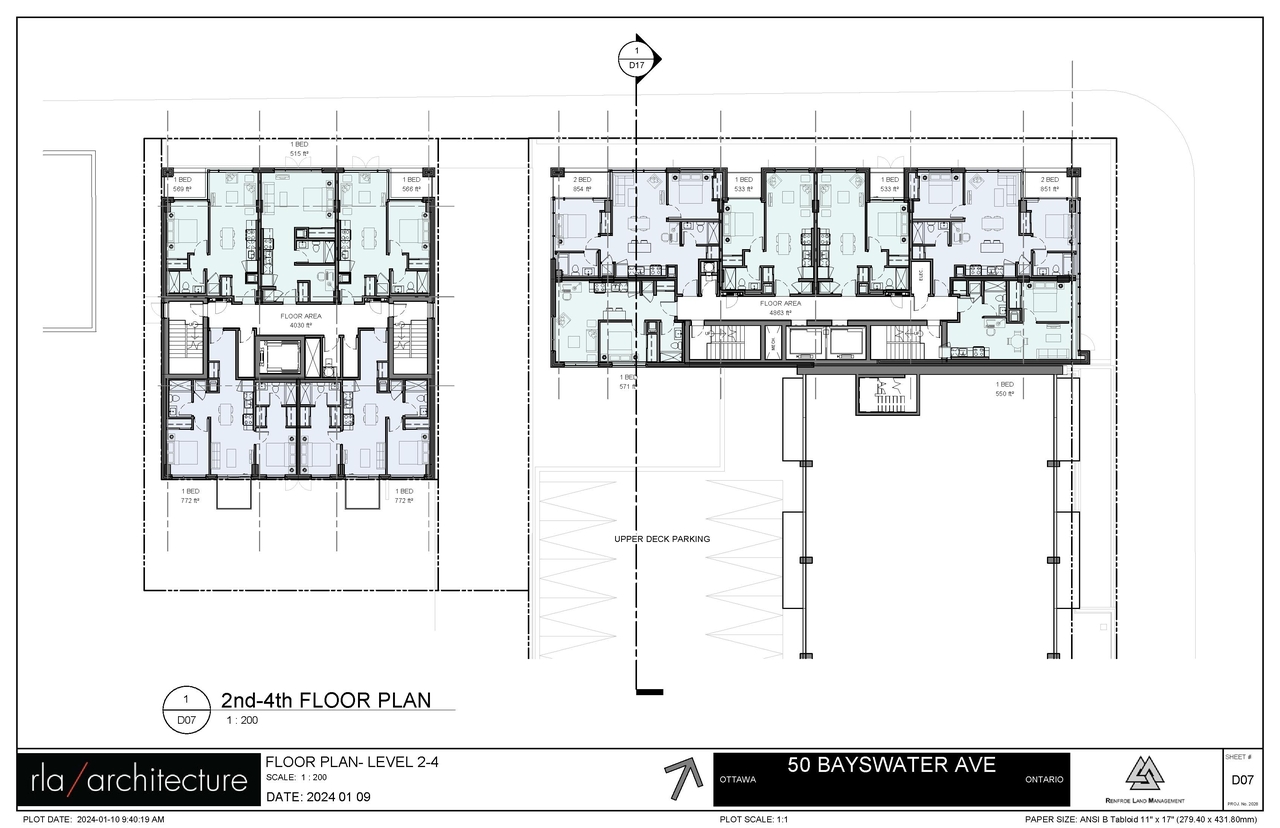 Floor plan for project from page 21 of the file '2024-08-09 - Urban Design Review Panel Report - D02-02-24-0038'