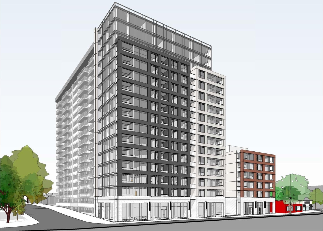 Rendering of building from page 3 of the file '2024-08-09 - Urban Design Review Panel Report - D02-02-24-0038'