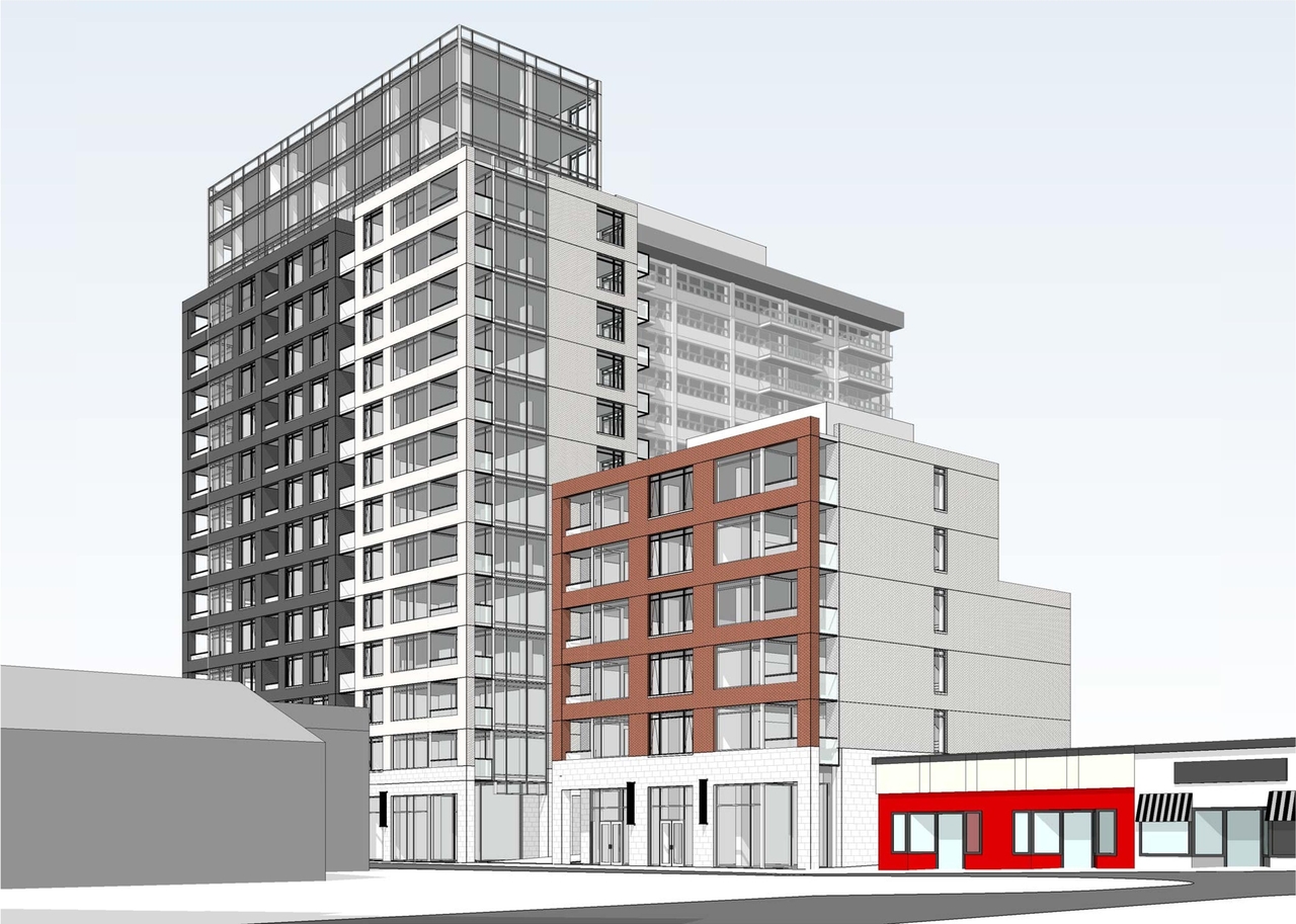Rendering of building from page 37 of the file '2024-08-09 - Urban Design Review Panel Report - D02-02-24-0038'