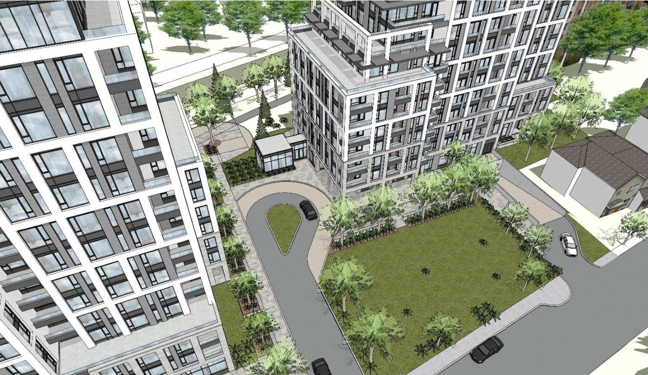 Rendering of building from page 17 of the file '2024-09-04 - Planning Rationale & Urban Design Brief - D02-02-24-0043'