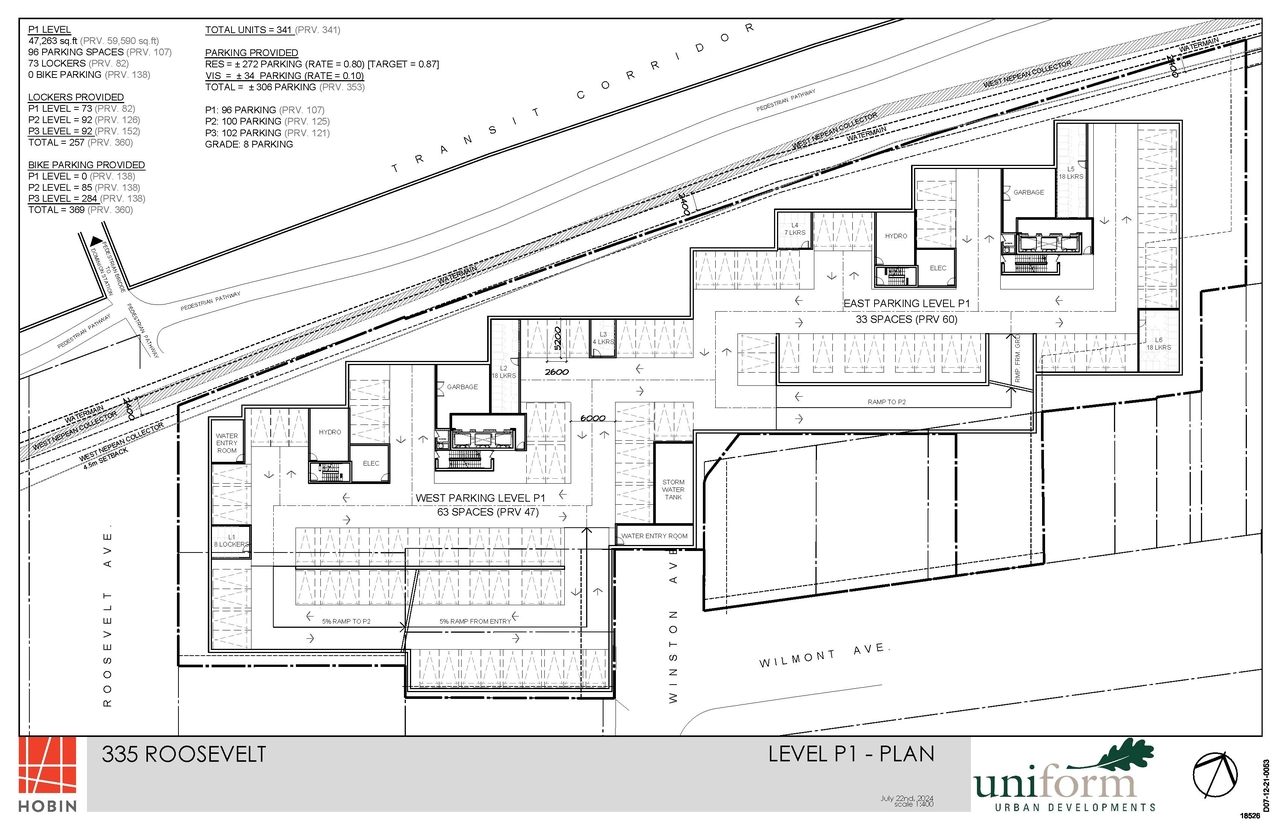 Construction site plan for project from page 2 of the file '2024-09-04 - Site and Floor Plans - D02-02-24-0043'
