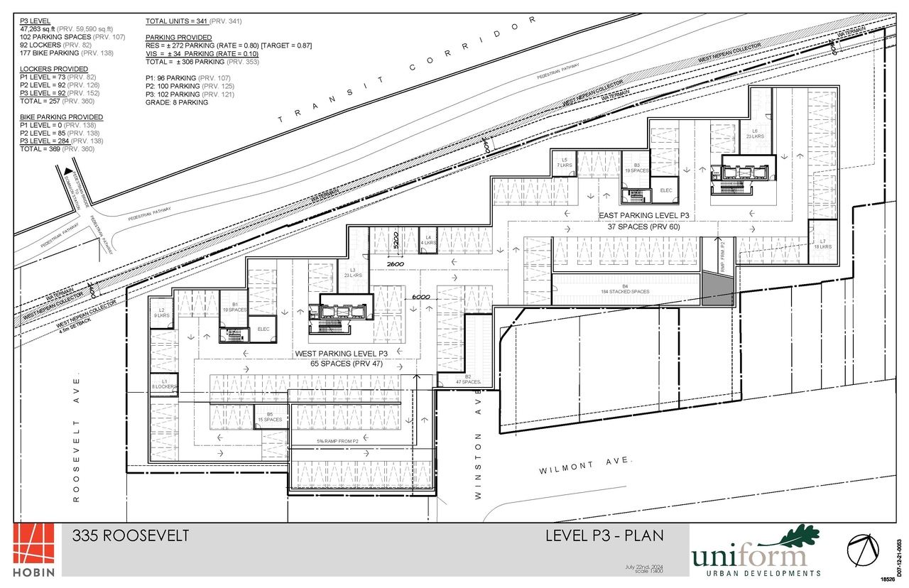 Construction site plan for project from page 4 of the file '2024-09-04 - Site and Floor Plans - D02-02-24-0043'