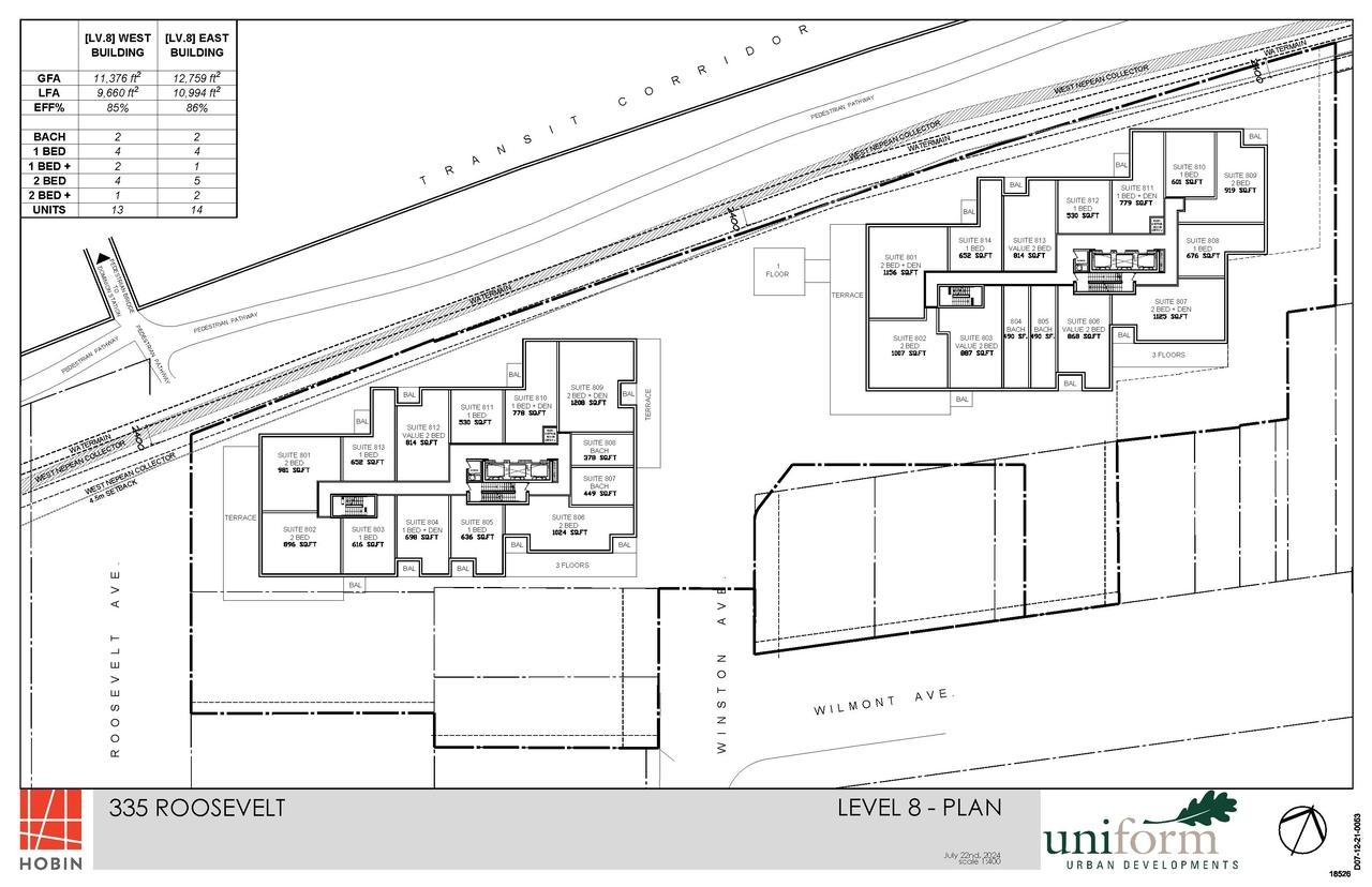 Construction site plan for project from page 8 of the file '2024-09-04 - Site and Floor Plans - D02-02-24-0043'