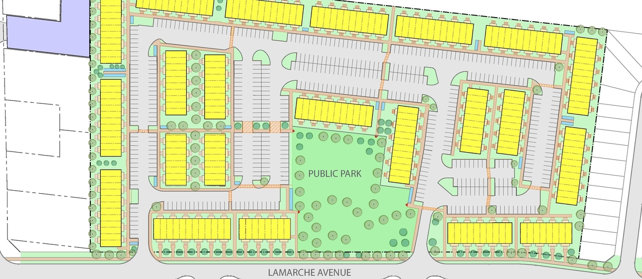 Construction site plan for project from page 32 of the file '2024-11-15 - Urban Design Brief Planning Rationale - D02-02-24-0049'