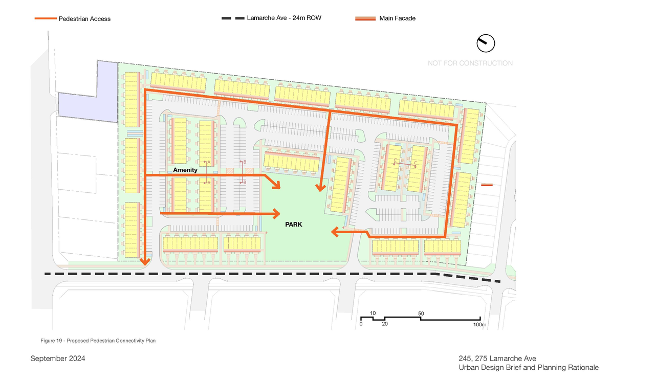 Construction site plan for project from page 29 of the file '2024-09-10 - Planning Rationale and Urban Design Brief - D02-02-24-0049'