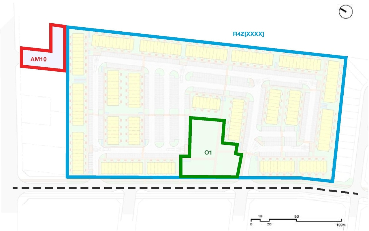 Construction site plan for project from page 28 of the file '2025-04-07 - Urban Design Brief - D02-02-24-0049'