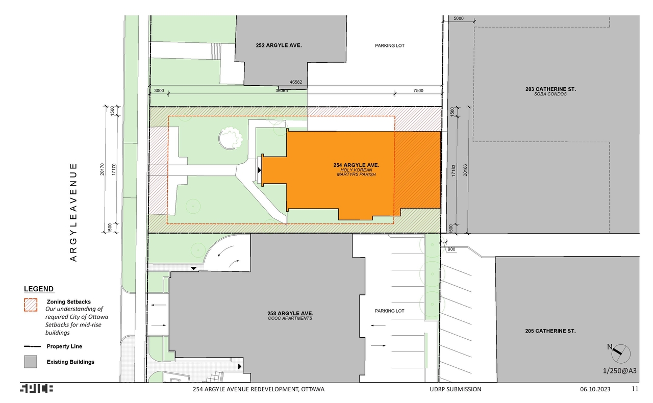 Construction site plan for project from page 20 of the file '2024-09-19 - Urban Design Review Panel Report - D02-02-24-0051'