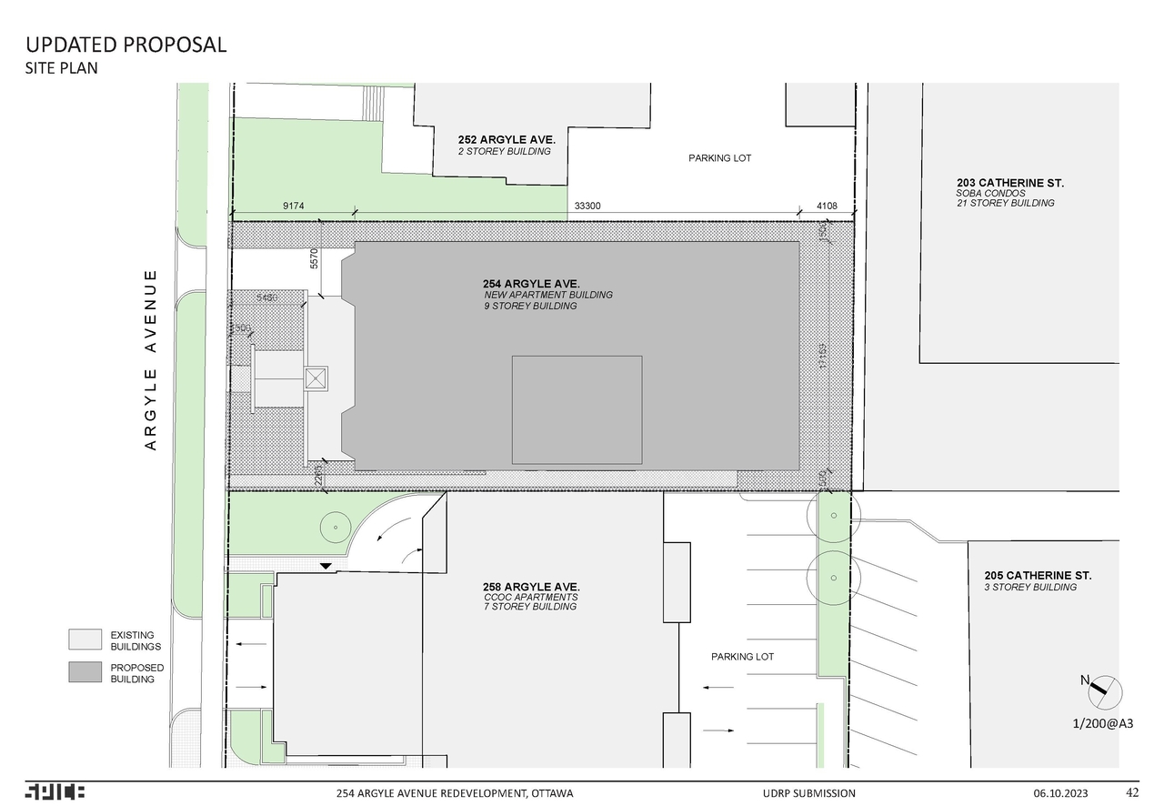 Construction site plan for project from page 51 of the file '2024-09-19 - Urban Design Review Panel Report - D02-02-24-0051'