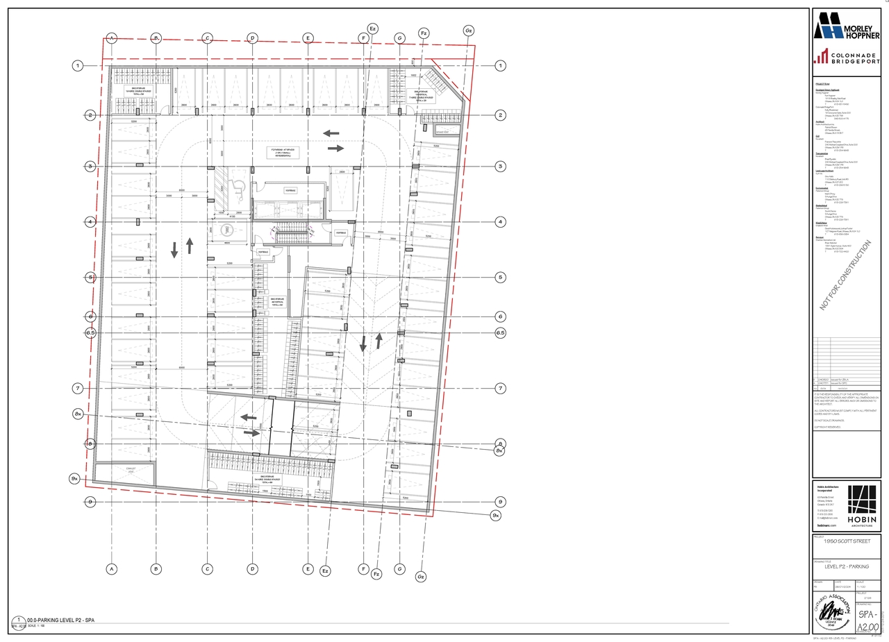 Construction site plan for project from page 1 of the file '2024-09-26 - Parking and Floor Plans - D02-02-24-0054'