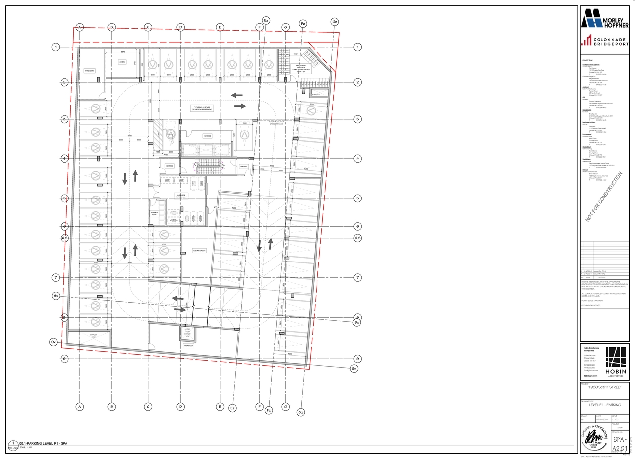 Construction site plan for project from page 2 of the file '2024-09-26 - Parking and Floor Plans - D02-02-24-0054'