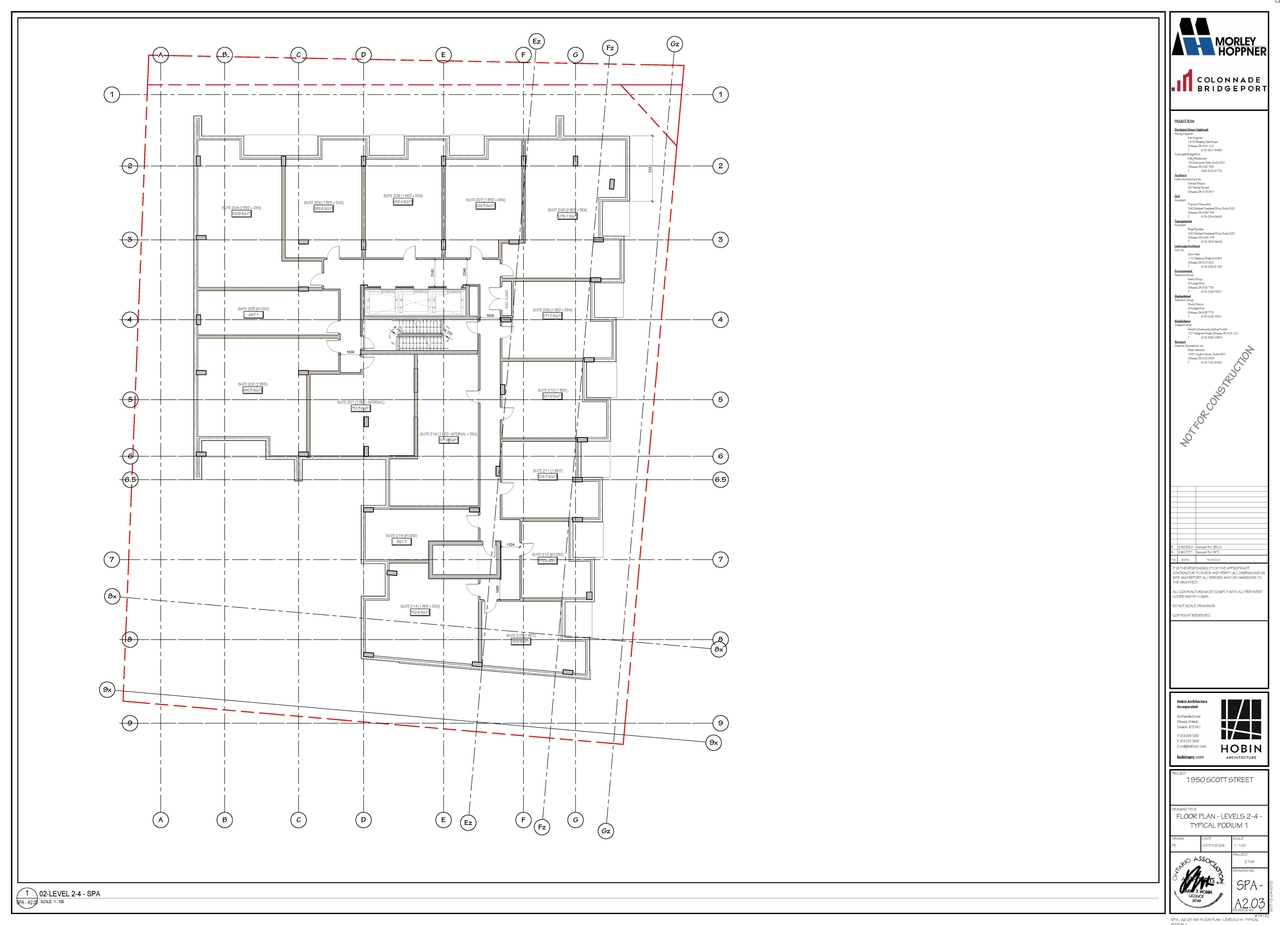 Floor plan for project from page 4 of the file '2024-09-26 - Parking and Floor Plans - D02-02-24-0054'