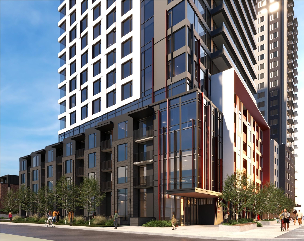 Rendering of building from page 11 of the file '2024-09-26 - Design Brief - D02-02-24-0054'