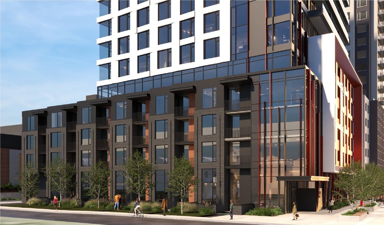 Rendering of building from page 13 of the file '2024-09-26 - Design Brief - D02-02-24-0054'