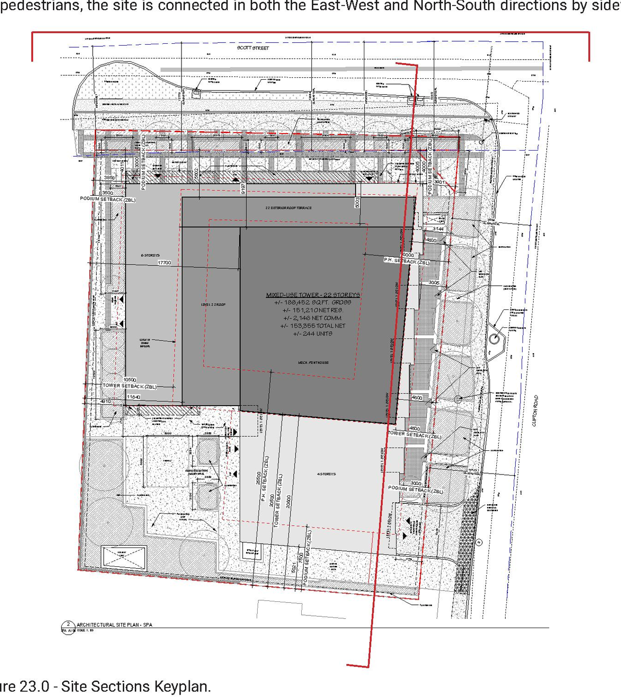 Construction site plan for project from page 19 of the file '2024-09-26 - Design Brief - D02-02-24-0054'