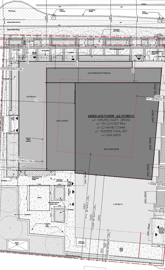 Construction site plan for project from page 5 of the file '2024-09-26 - Design Brief - D02-02-24-0054'
