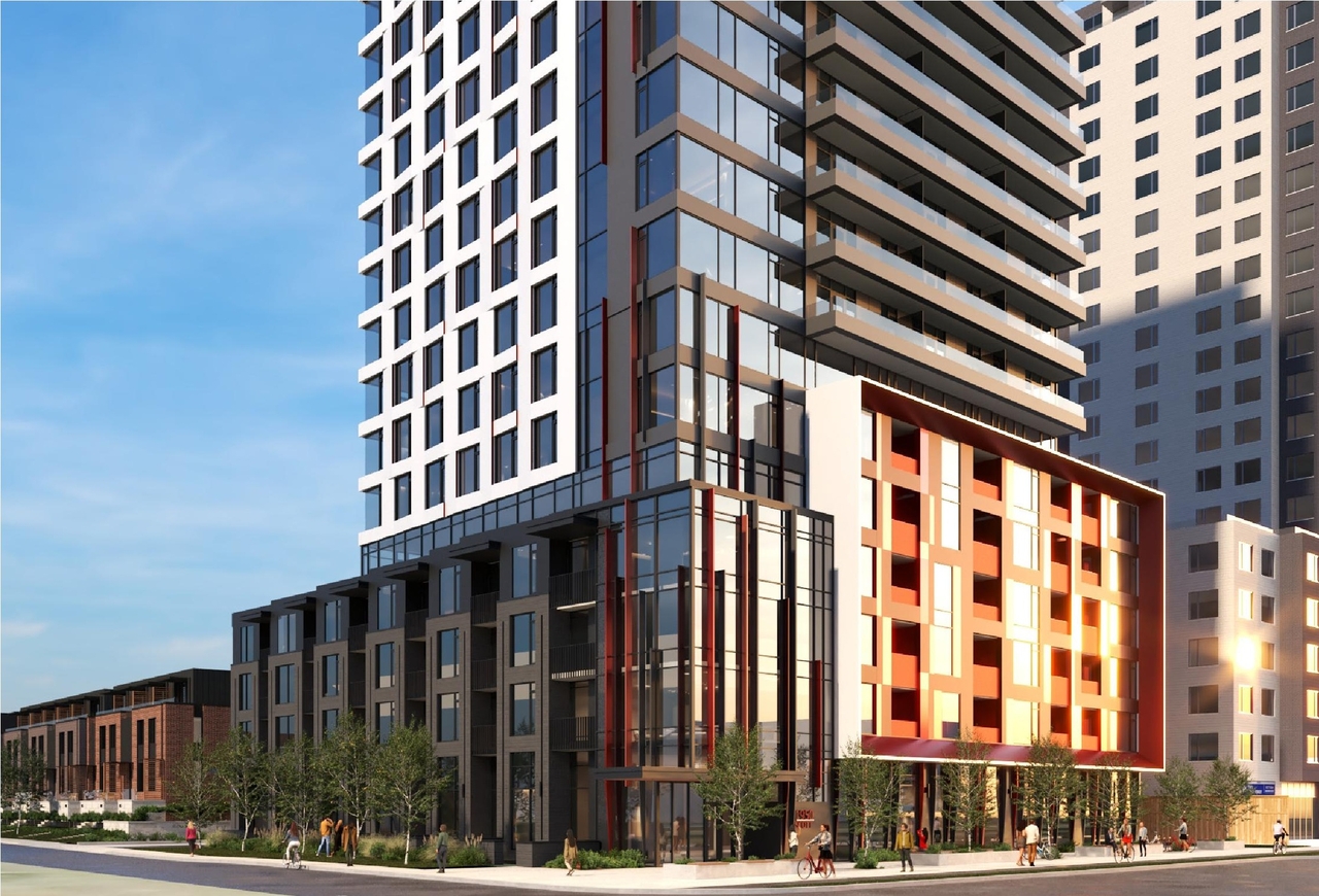 Rendering of building from page 9 of the file '2024-09-26 - Design Brief - D02-02-24-0054'