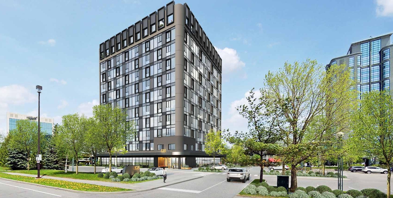 Rendering of building from page 16 of the file '2025-01-17 - Urban Design Brief - D02-02-24-0058'