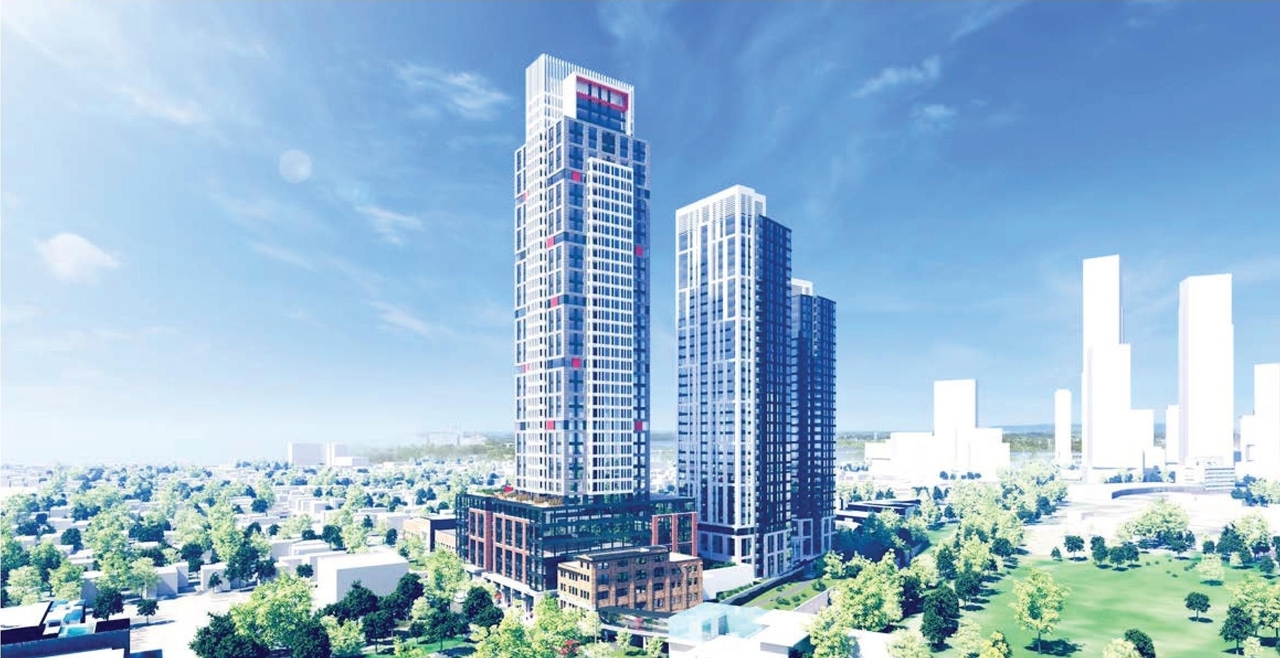 Rendering of building from page 30 of the file '2026-03-02 - Urban Design Brief - D01-01-24-0021 & D02-02-24-0060'