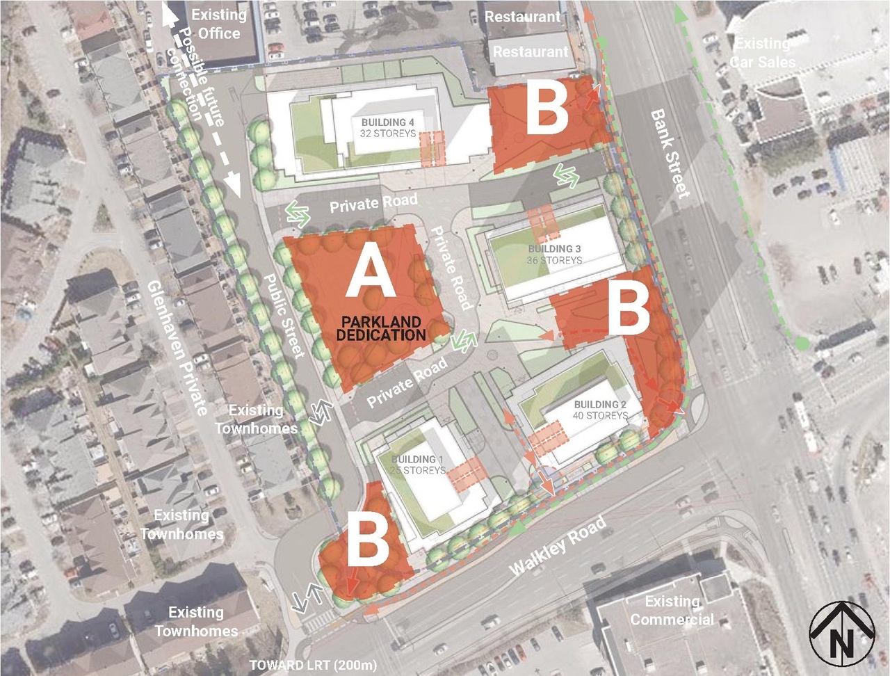 Construction site plan for project from page 32 of the file '2026-03-02 - Urban Design Brief - D01-01-24-0021 & D02-02-24-0060'